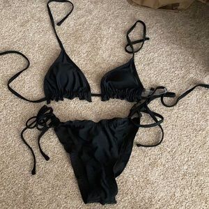 black shein bikini